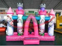 Team Building Game Party Inflatable Pink Cartoon Mini Bouncer