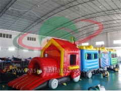 Hot Selling Inflatable Train Maze And Tunnel Games For Kids
