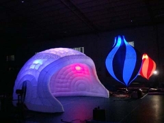 White Inflatable Luna Tents with LED Light & Coustomized Yours Today