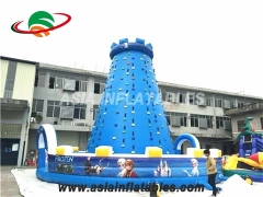 Indoor Sports Blue Top Climbing Wall  Inflatable Climbing Tower For Sale