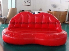 New Types Custom Inflatable Red Lip Mouth Shape Sofa for Party with wholesale price