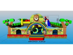 Fantastic Commercial Jungle Inflatable Fun City Airpark Outdoor Fun City Supplier