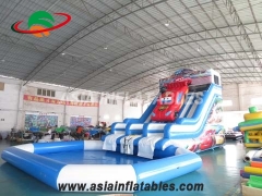 Inflatable Car Slide with Pool