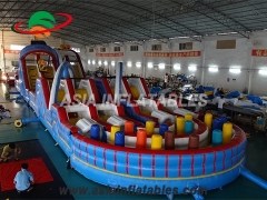 Inflatable roller coaster obstacle course